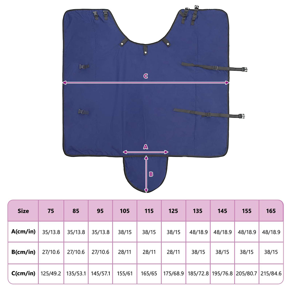 Hestetæppe Fuldt Marineblå 75 cm Polyester