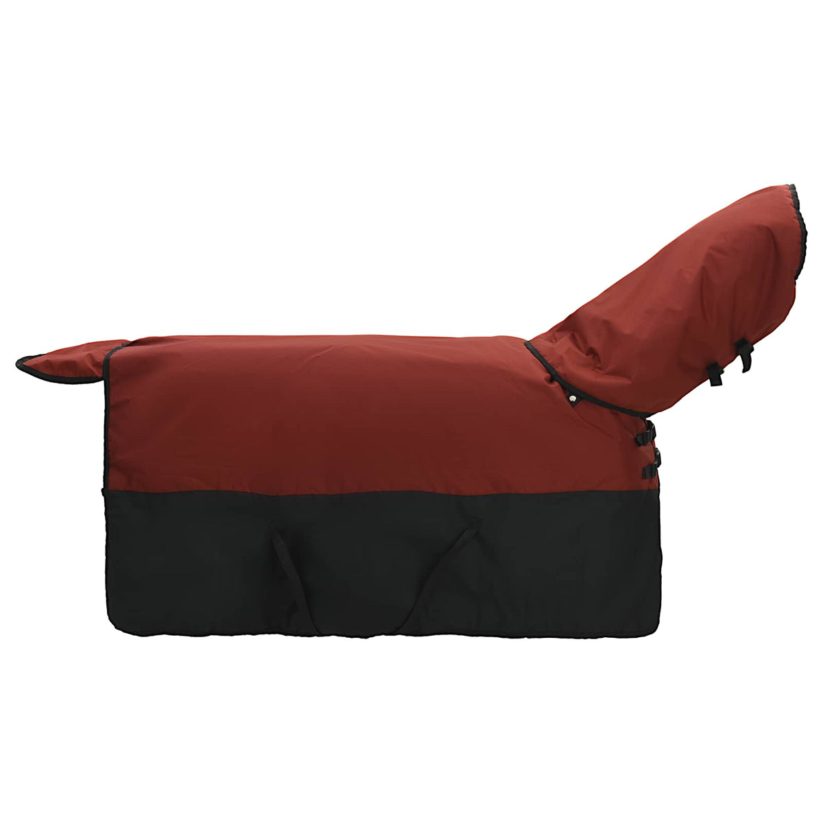 Hestetæppe Bordeaux og Sort 85 cm Polyester