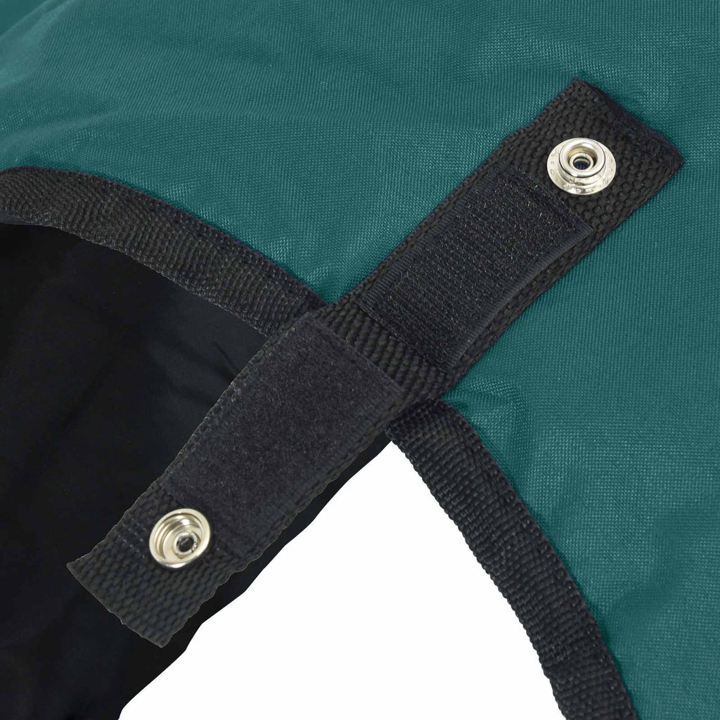 Hestetæppe Mørk Grøn og Sort 145 cm Polyester
