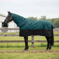 Hestetæppe Mørk Grøn og Sort 145 cm Polyester