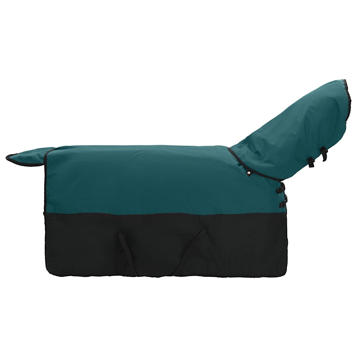 Hestetæppe Mørk Grøn og Sort 165 cm Polyester