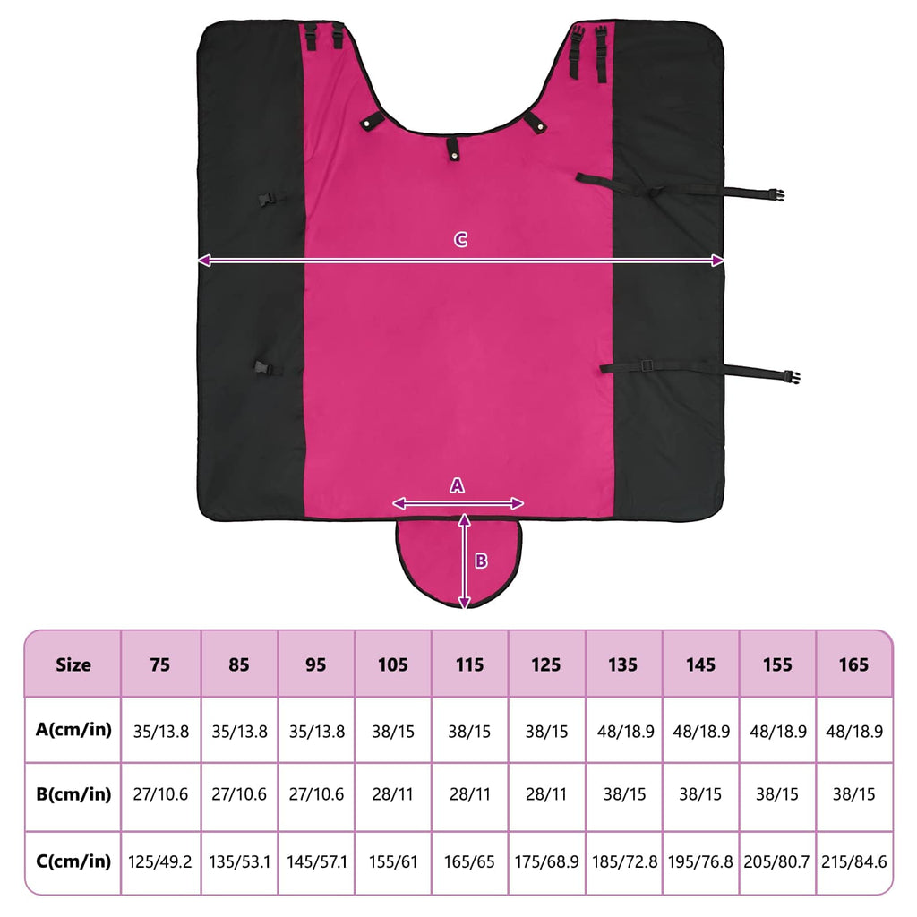 Hestetæppe Pink og Sort 95 cm Polyester