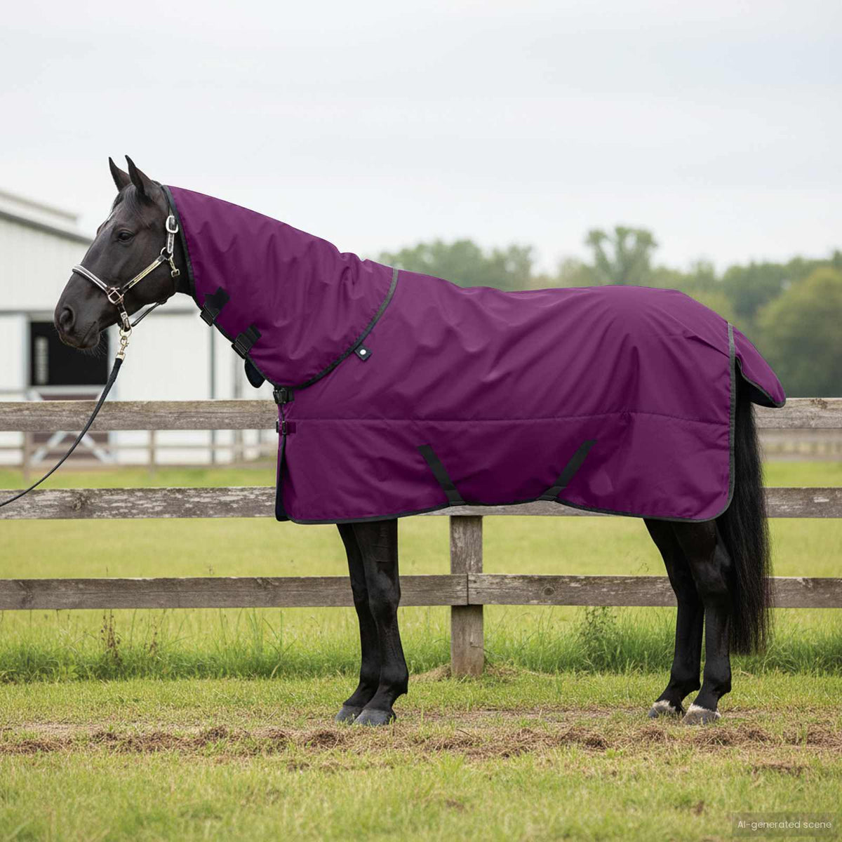 Hestetæppe Fuldt Lilla 115 cm Polyester