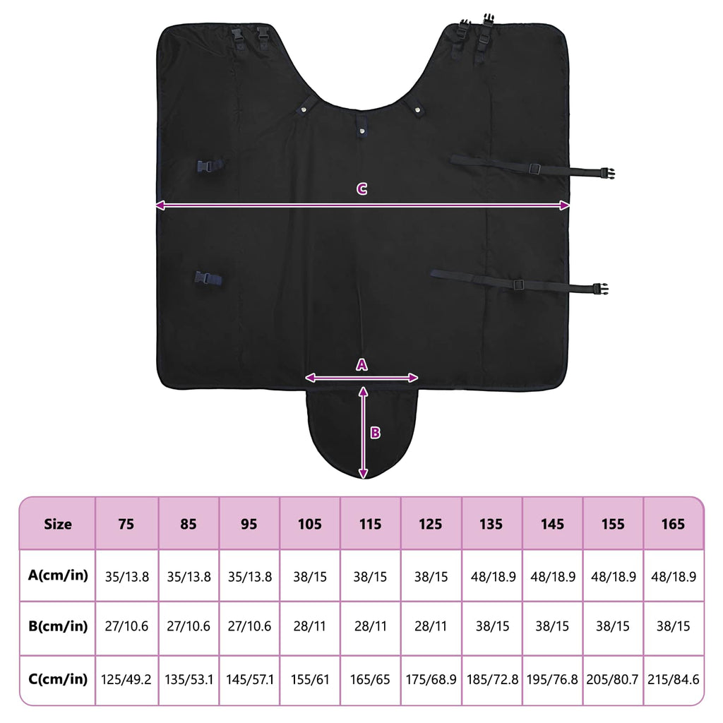 Hestetæppe Fuldt Sort 105 cm Polyester