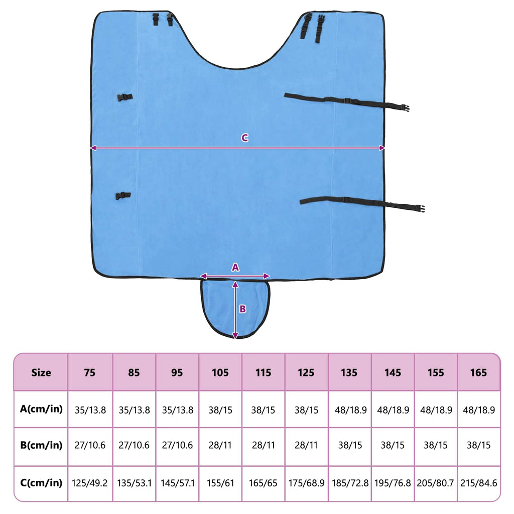 Hestetæppe Fuldt aqua 125 cm Polyester Fleece