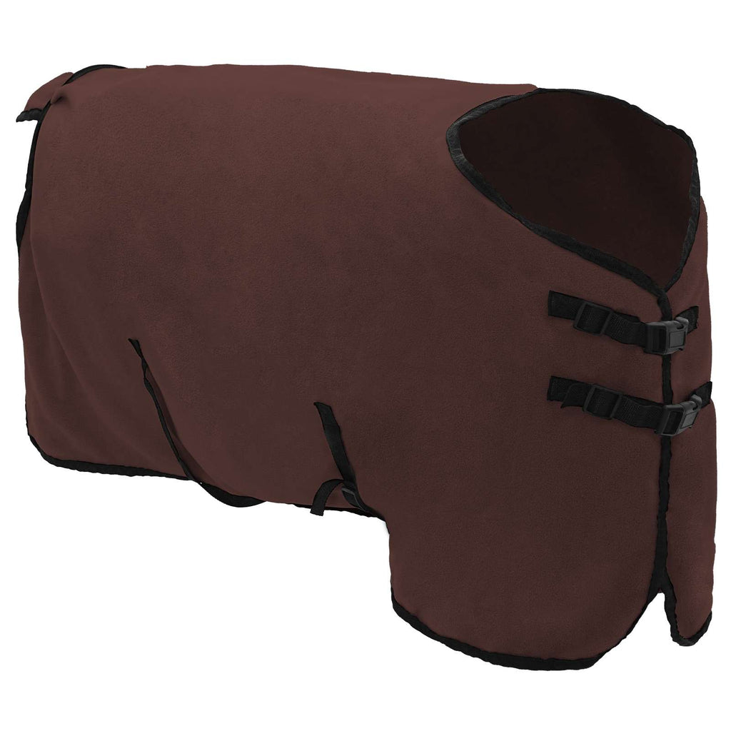 Hestetæppe Mørkebrun 115 cm Polyester Fleece