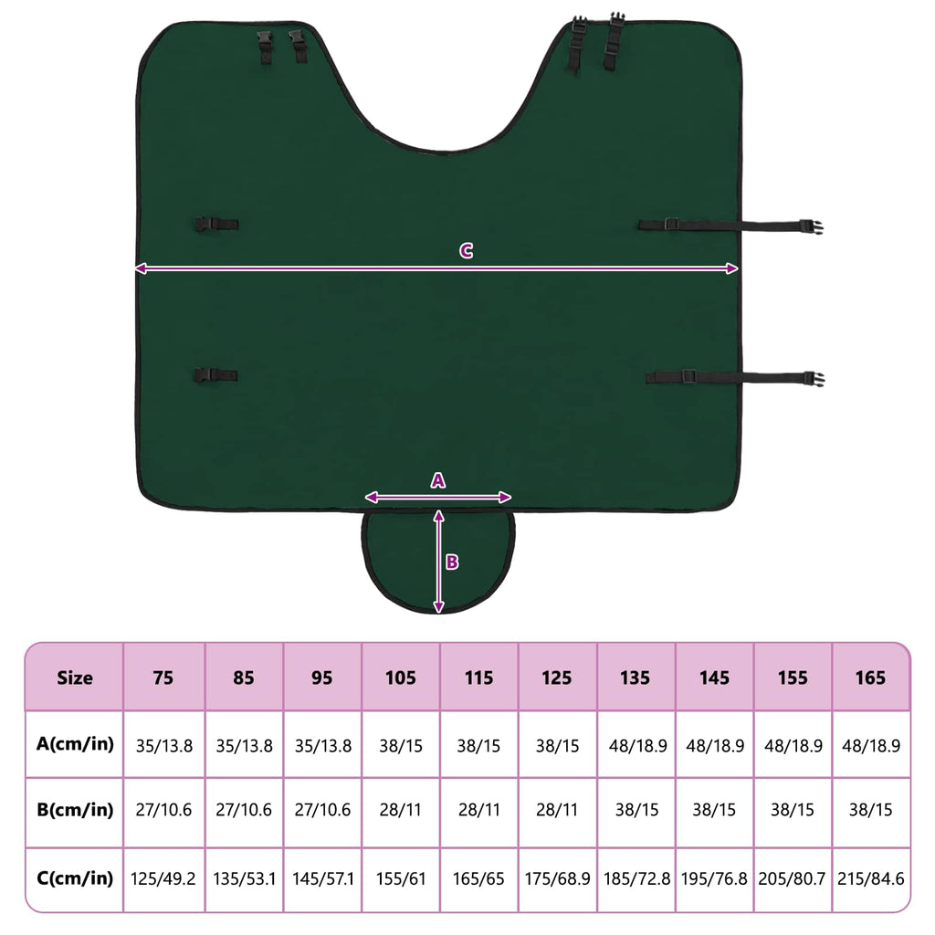 Hestetæppe Mørkegrøn 105 cm Polyester Fleece