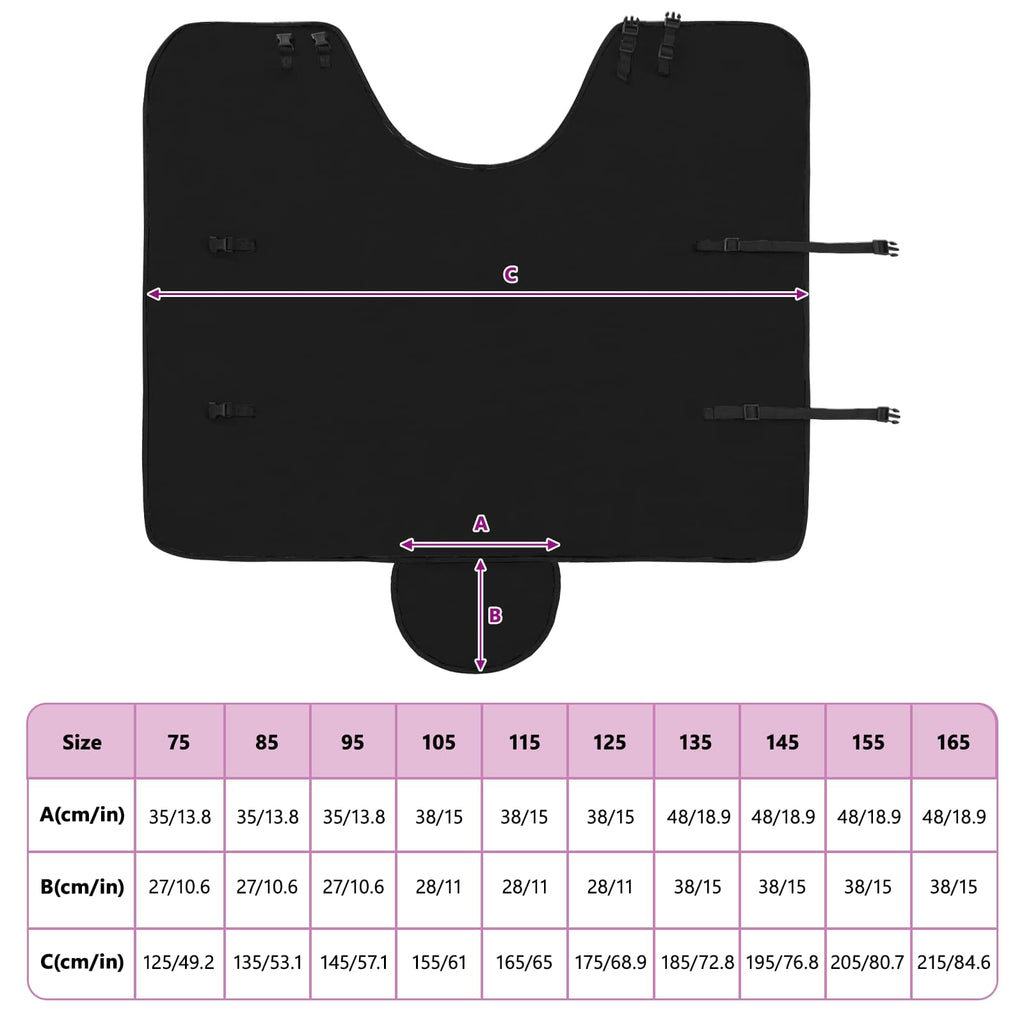 Hestetæppe Sort 115 cm Polyester Fleece