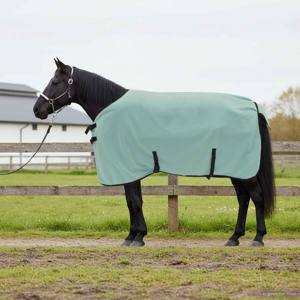Hestetæppe Speciel grøn 95 cm Polyester Fleece