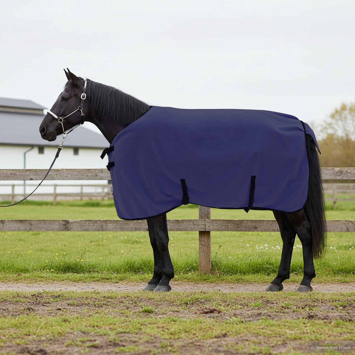 Hestetæppe Mørkeblå 75 cm Polyester Fleece