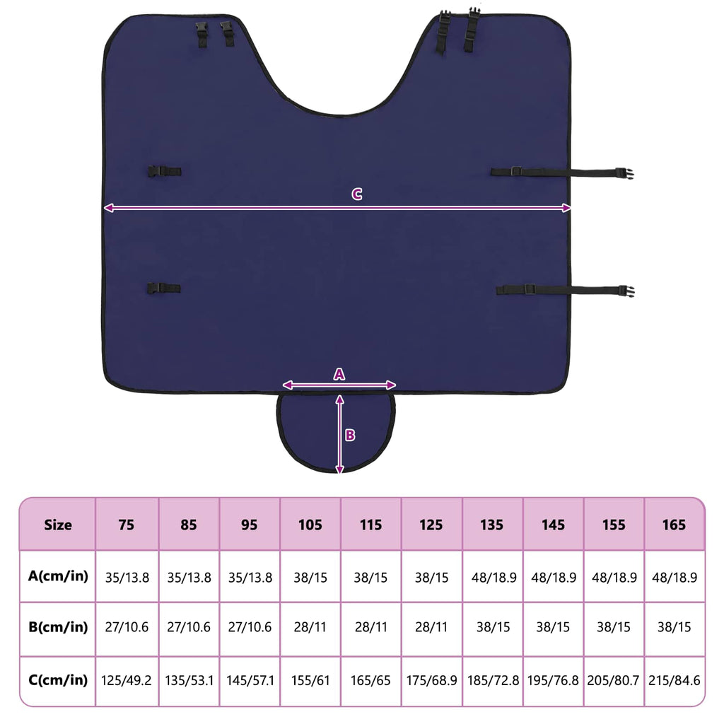 Hestetæppe Mørkeblå 75 cm Polyester Fleece