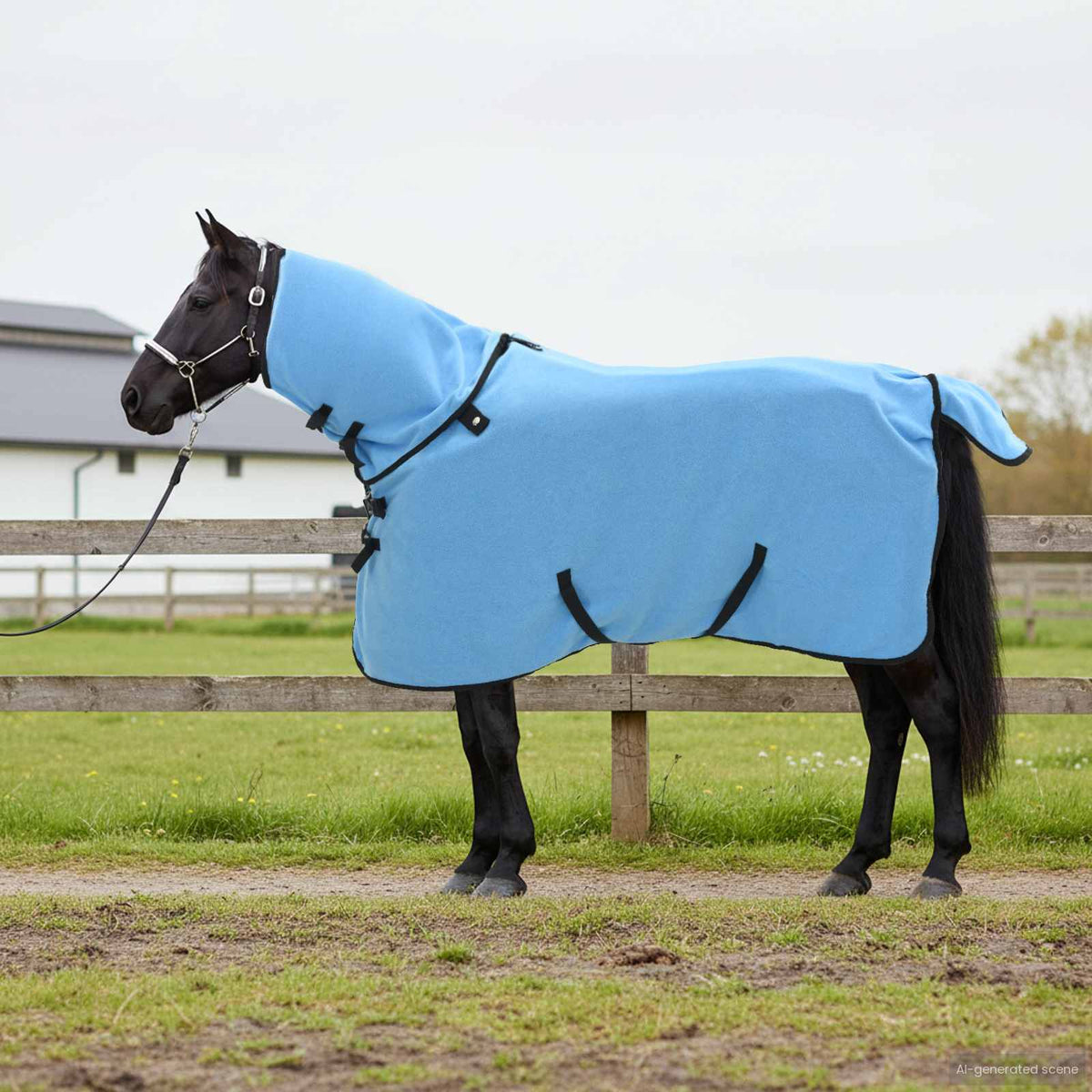 Hestetæppe Fuldt aqua 115 cm Polyester Fleece