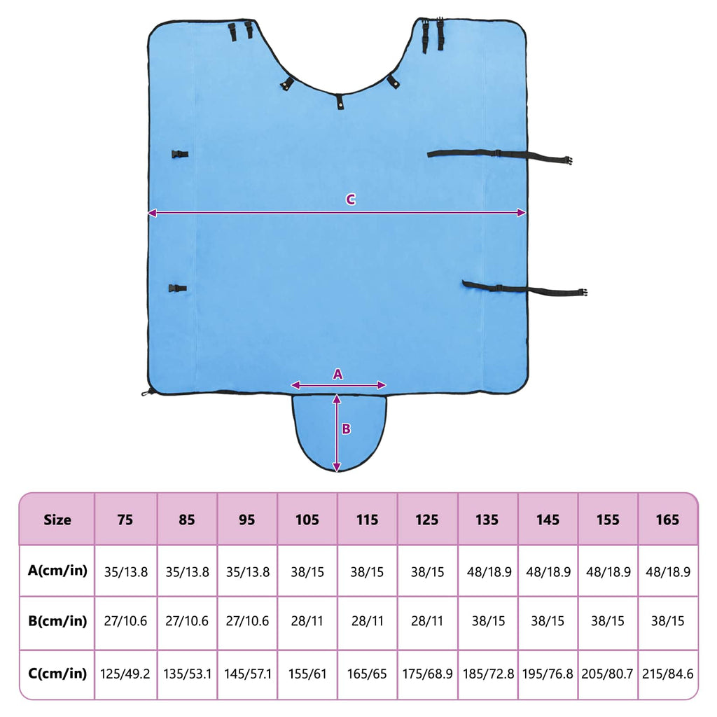 Hestetæppe Fuldt aqua 165 cm Polyester Fleece