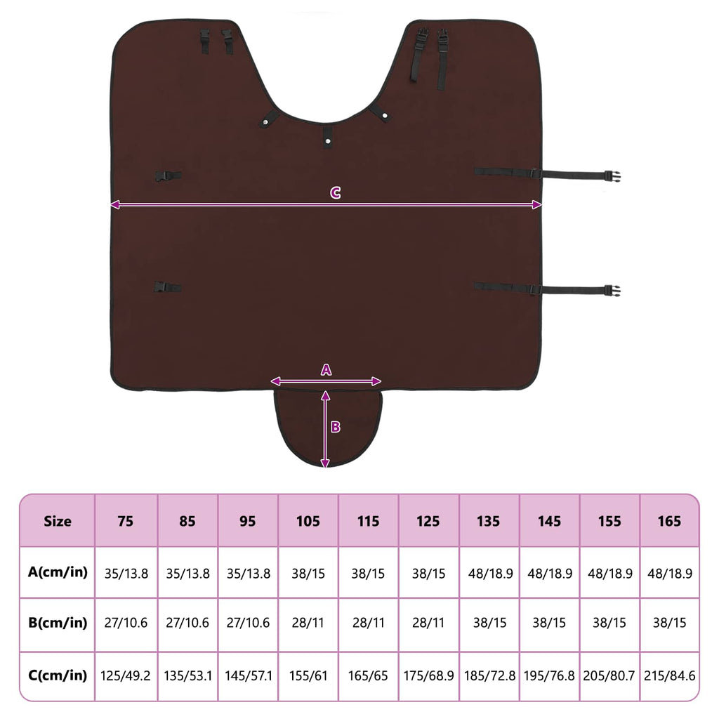 Hestetæppe Mørkebrun 75 cm Polyester Fleece