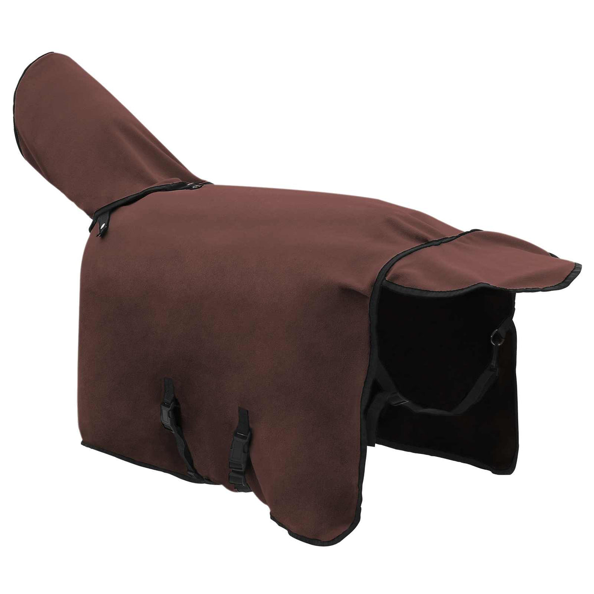 Hestetæppe Mørkebrun 105 cm Polyester Fleece