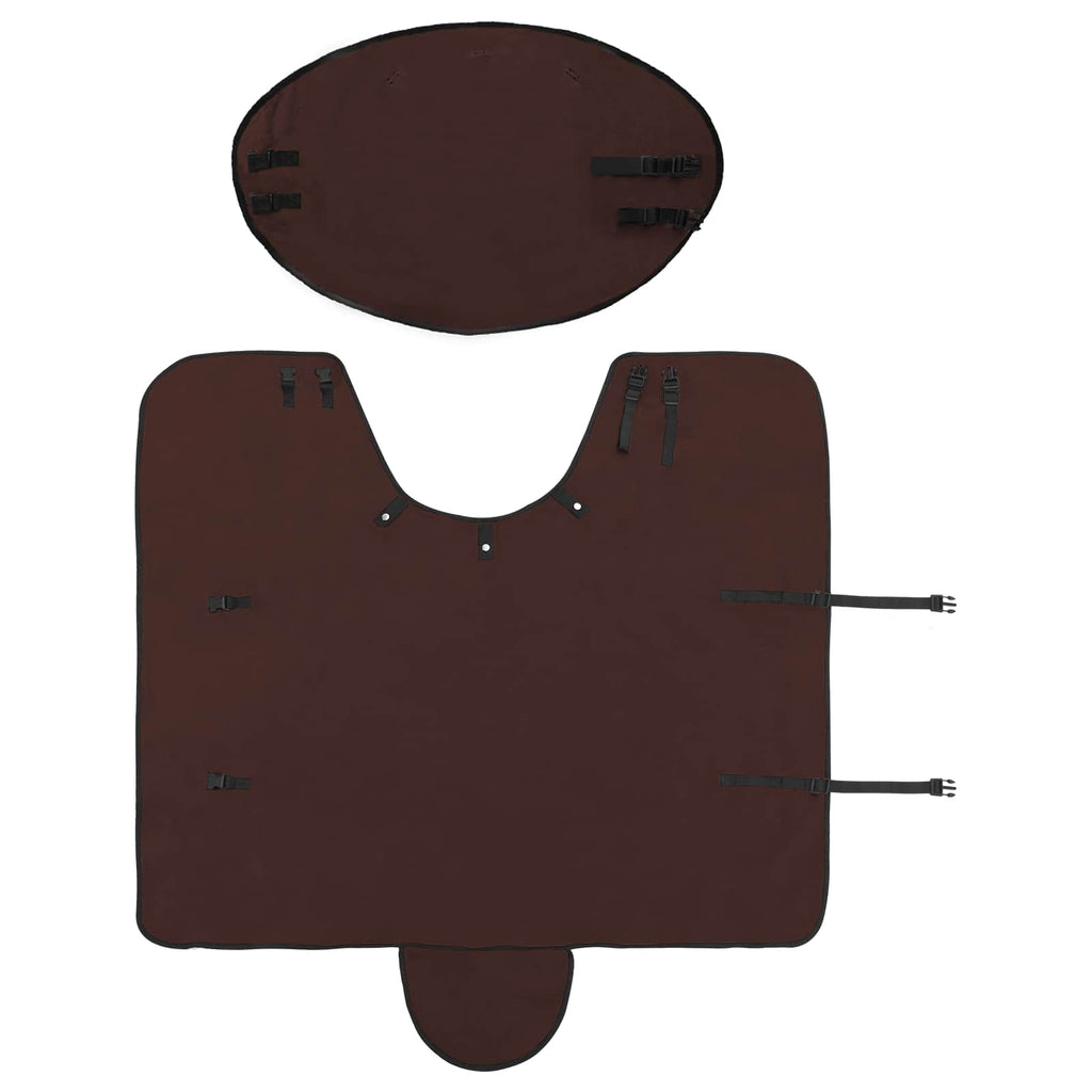 Hestetæppe Mørkebrun 115 cm Polyester Fleece