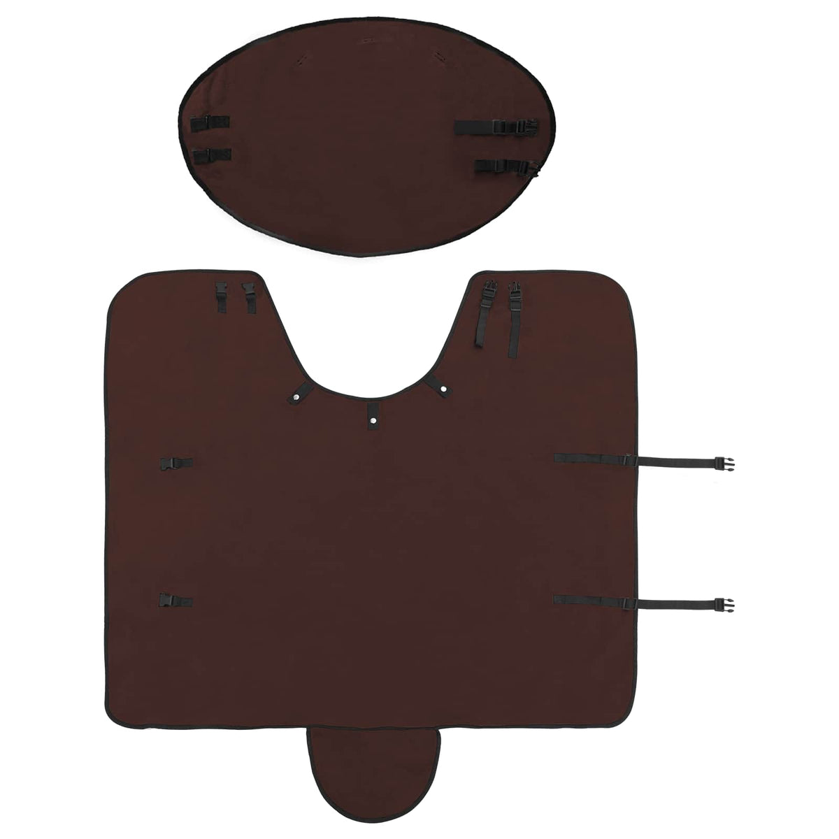 Hestetæppe Mørkebrun 115 cm Polyester Fleece