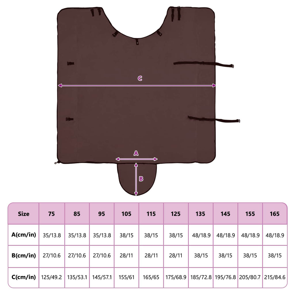 Hestetæppe Mørkebrun 155 cm Polyester Fleece