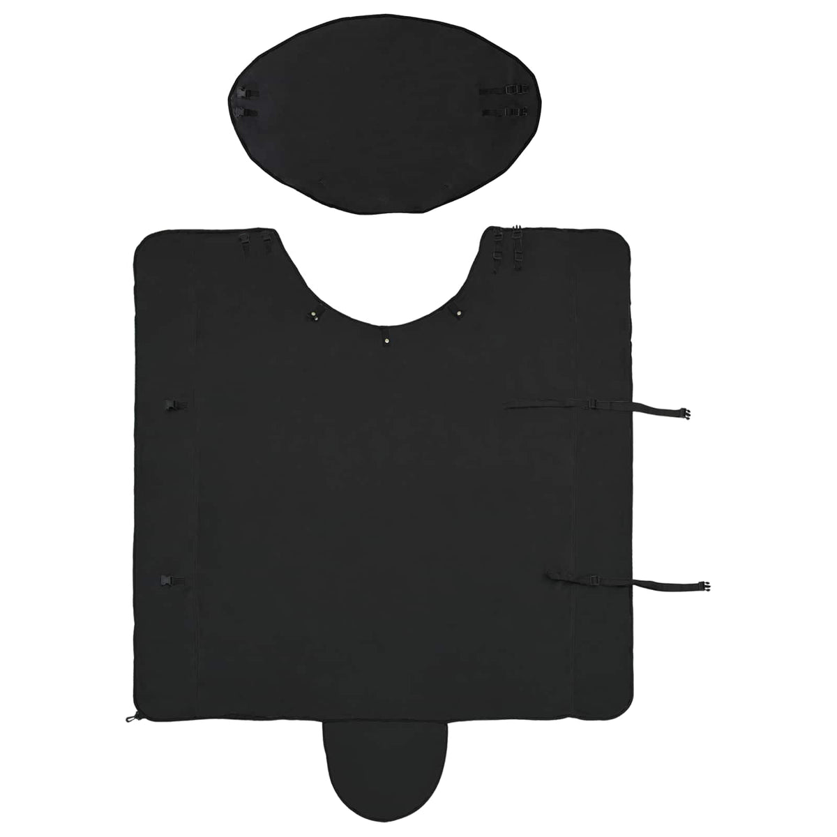 Hestetæppe Sort 145 cm Polyester Fleece