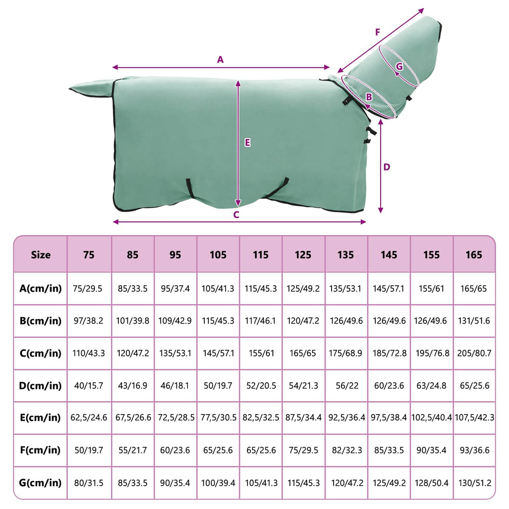 Hestetæppe Speciel grøn 105 cm Polyester Fleece