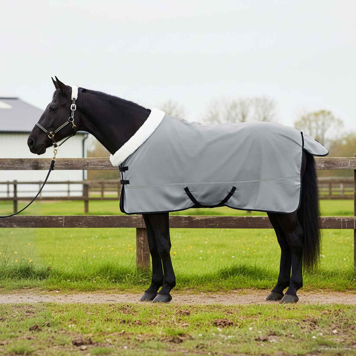 Hestetæppe Lysegrå 155 cm Polar fleece