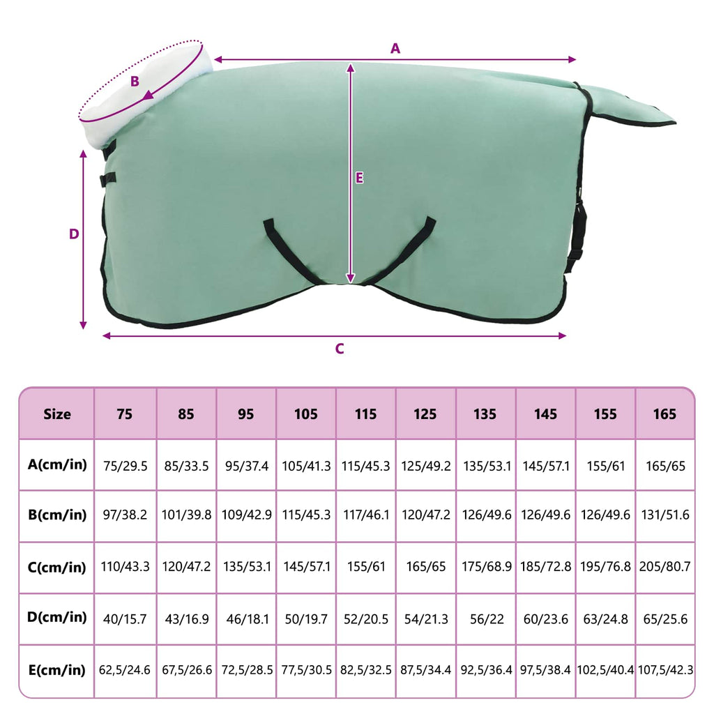Hestetæppe Grøn 85 cm Polar fleece