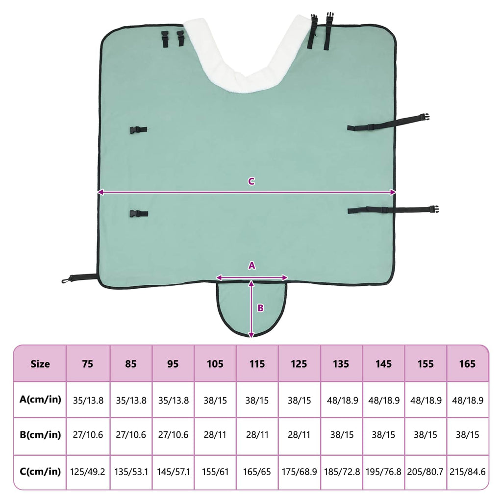 Hestetæppe Grøn 85 cm Polar fleece