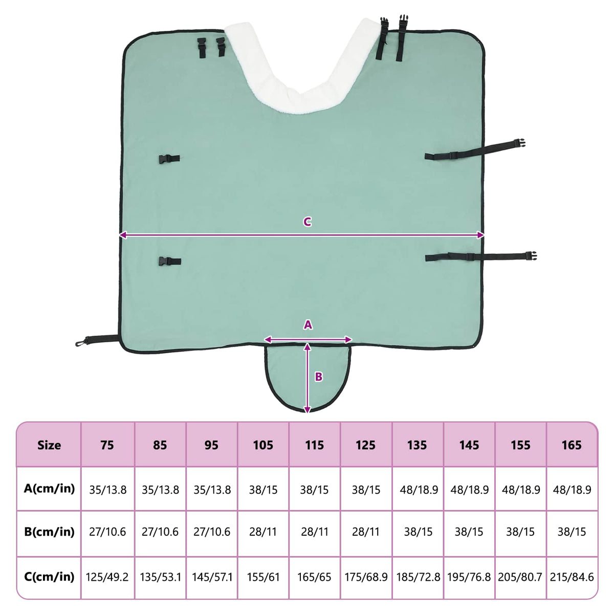 Hestetæppe Grøn 85 cm Polar fleece