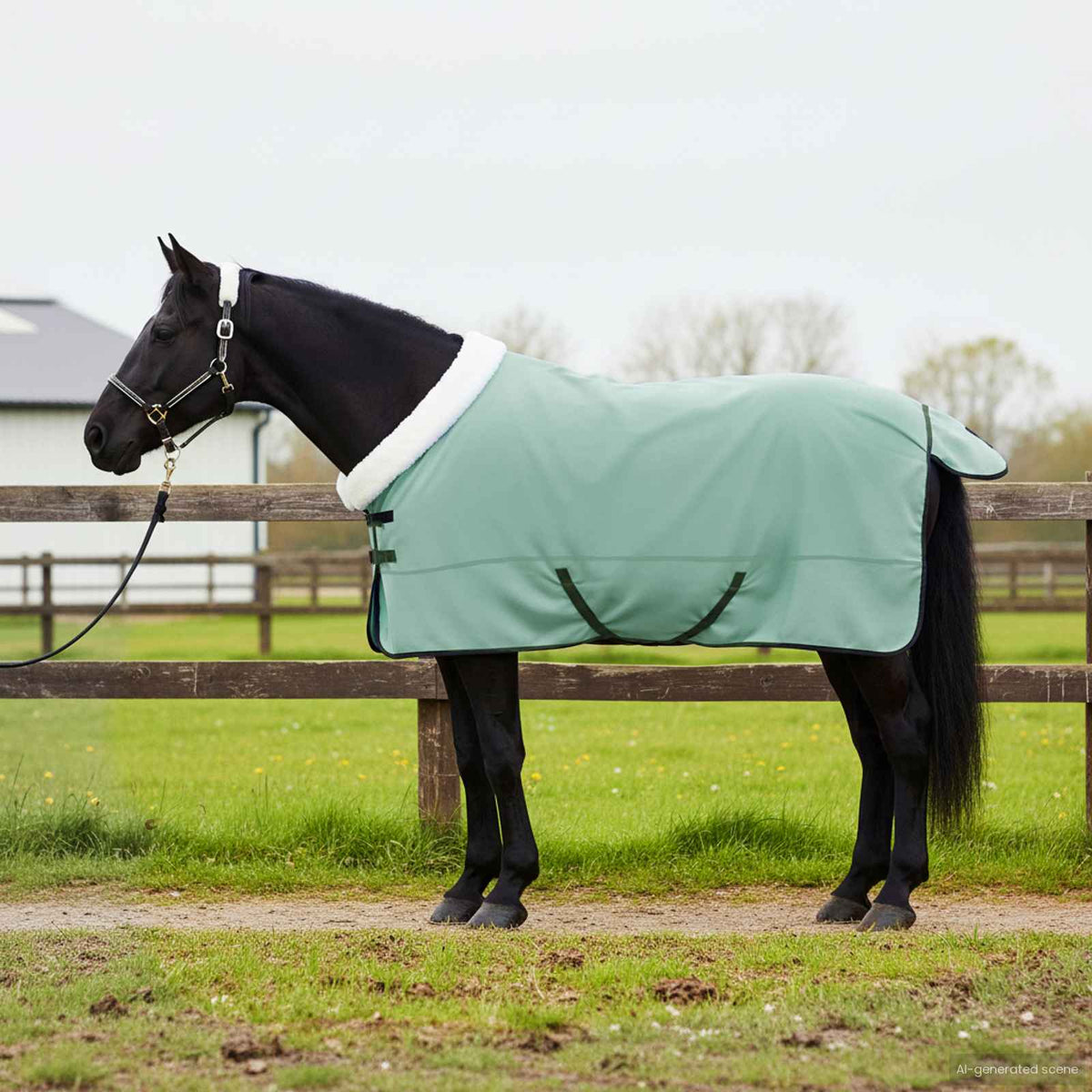 Hestetæppe Grøn 145 cm Polar fleece