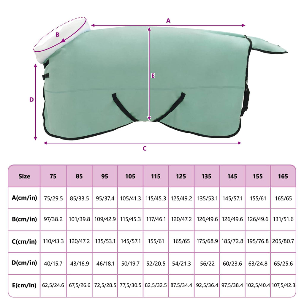 Hestetæppe Grøn 155 cm Polar fleece