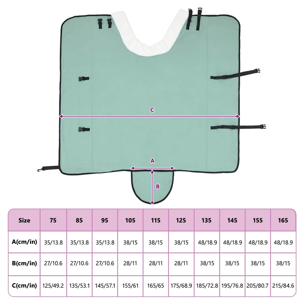 Hestetæppe Grøn 155 cm Polar fleece