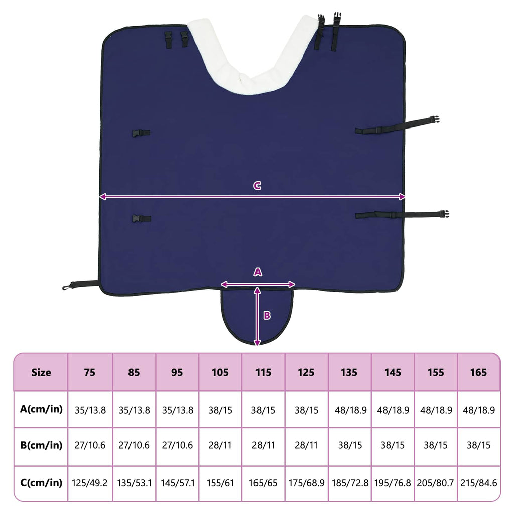 Hestetæppe Mørkeblå 75 cm Polar fleece
