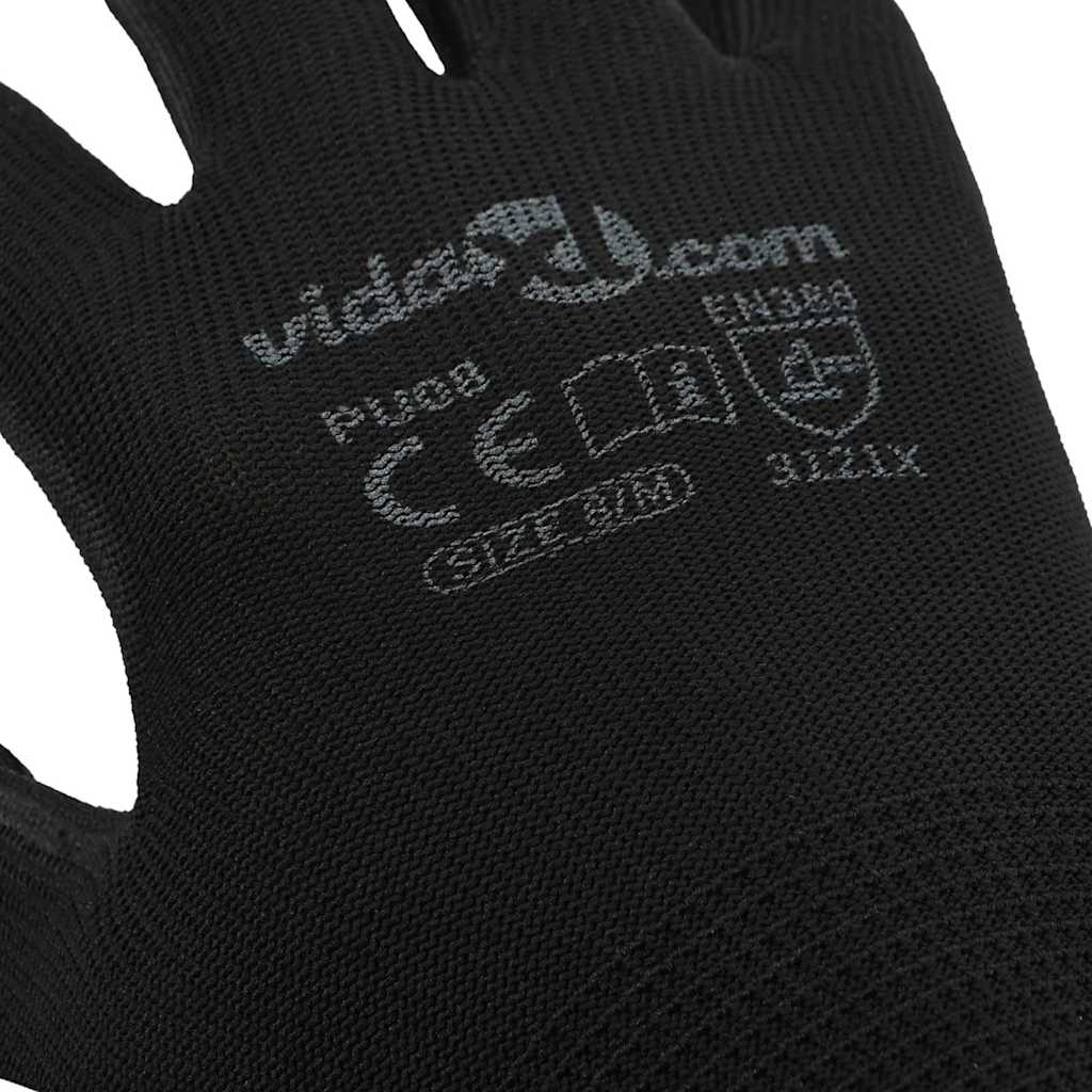 Arbejds handsker 24 stk. Sort 8 / m Polyester