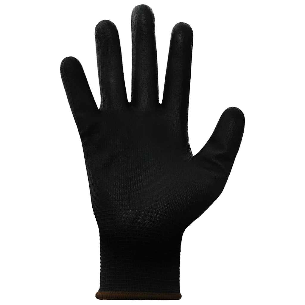 Arbejds handsker 24 stk. Sort 8 / m Polyester