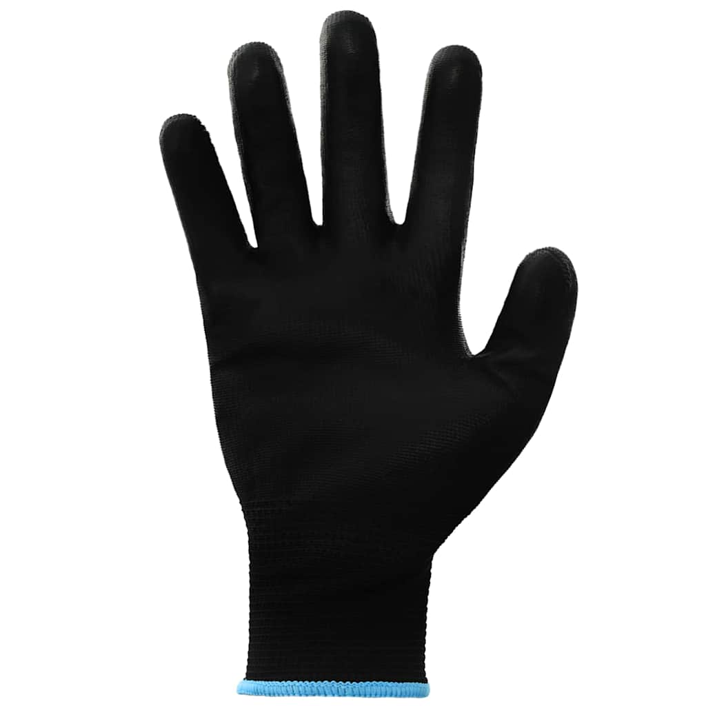 Arbejds handsker 12 stk. Sort 9 / l Polyester