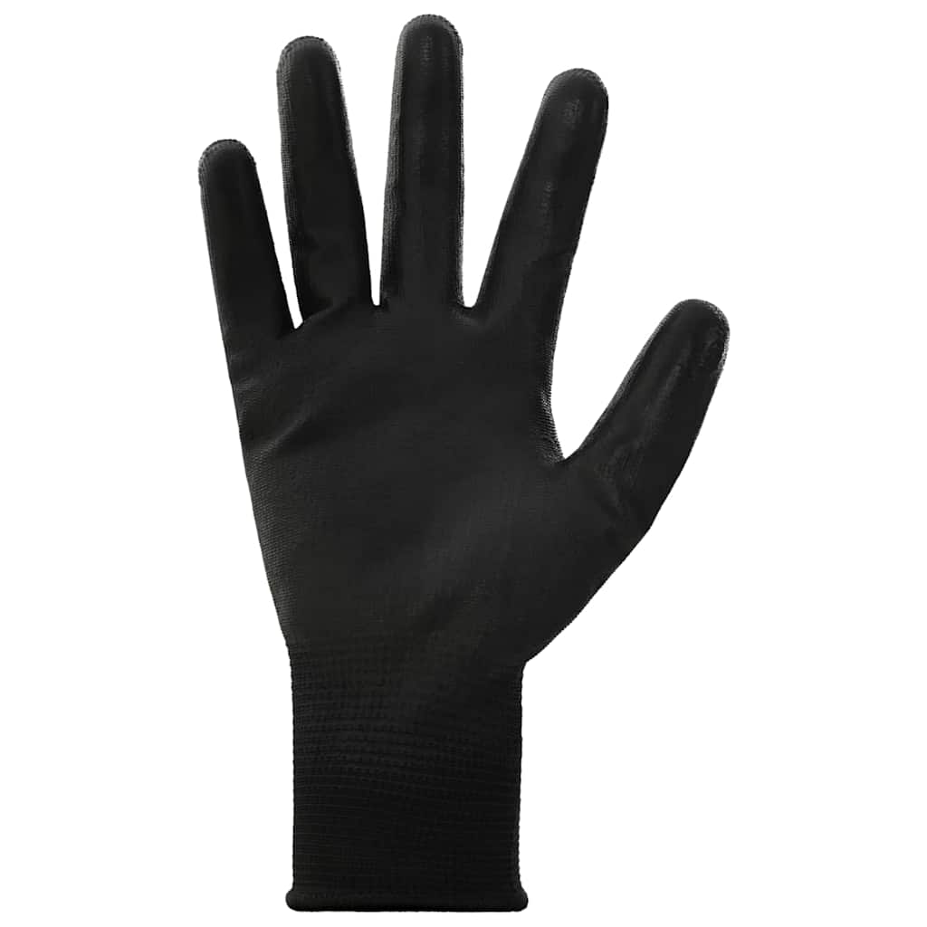 Arbejds handsker 12 stk. Sort 10 / xl Polyester