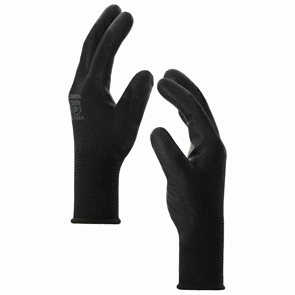 Arbejds handsker 24 stk. Sort 10 / xl Polyester