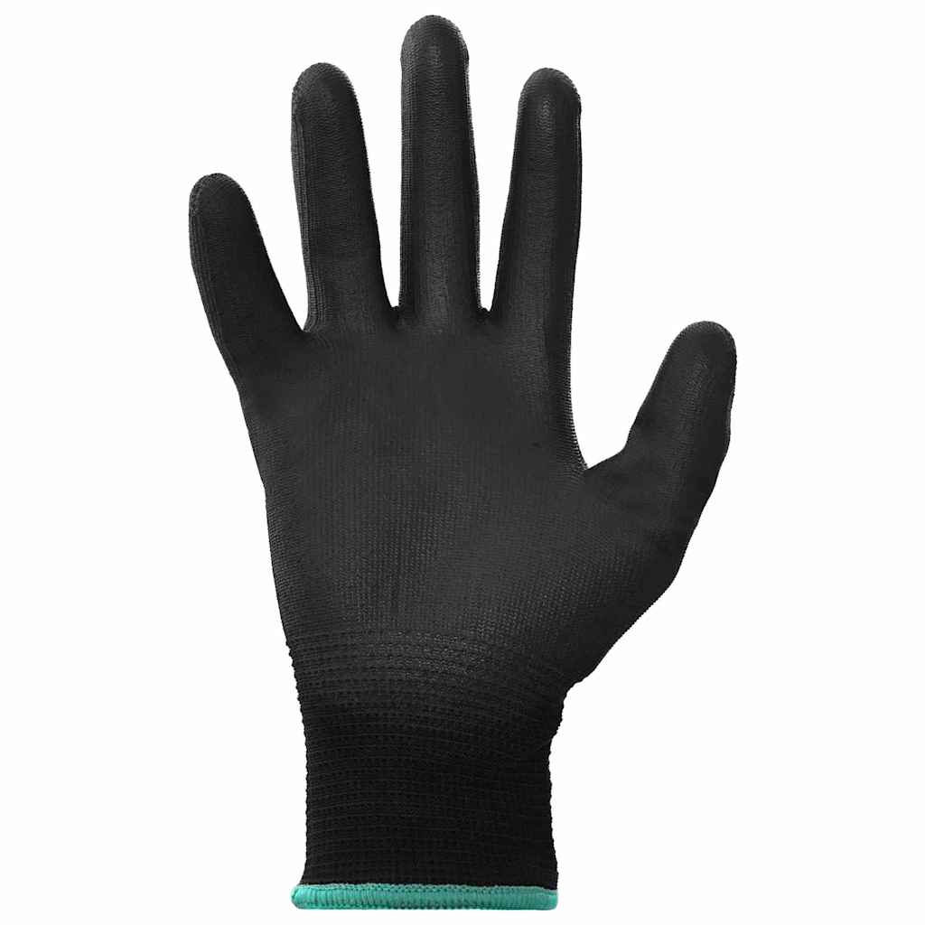 Arbejds handsker 24 stk. Sort 11 / XXL Polyester