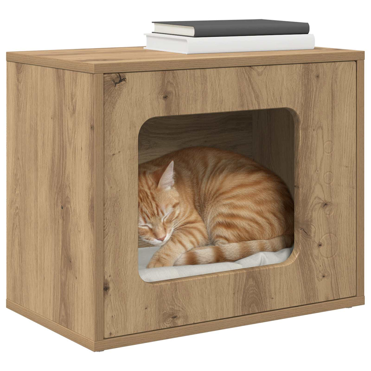 Kat Hus Artisan-eg 51 x 30 x 42,5 cm Konstrueret træ