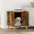 Hundehus Røget eg 44 x 42 x 49 cm Konstrueret træ