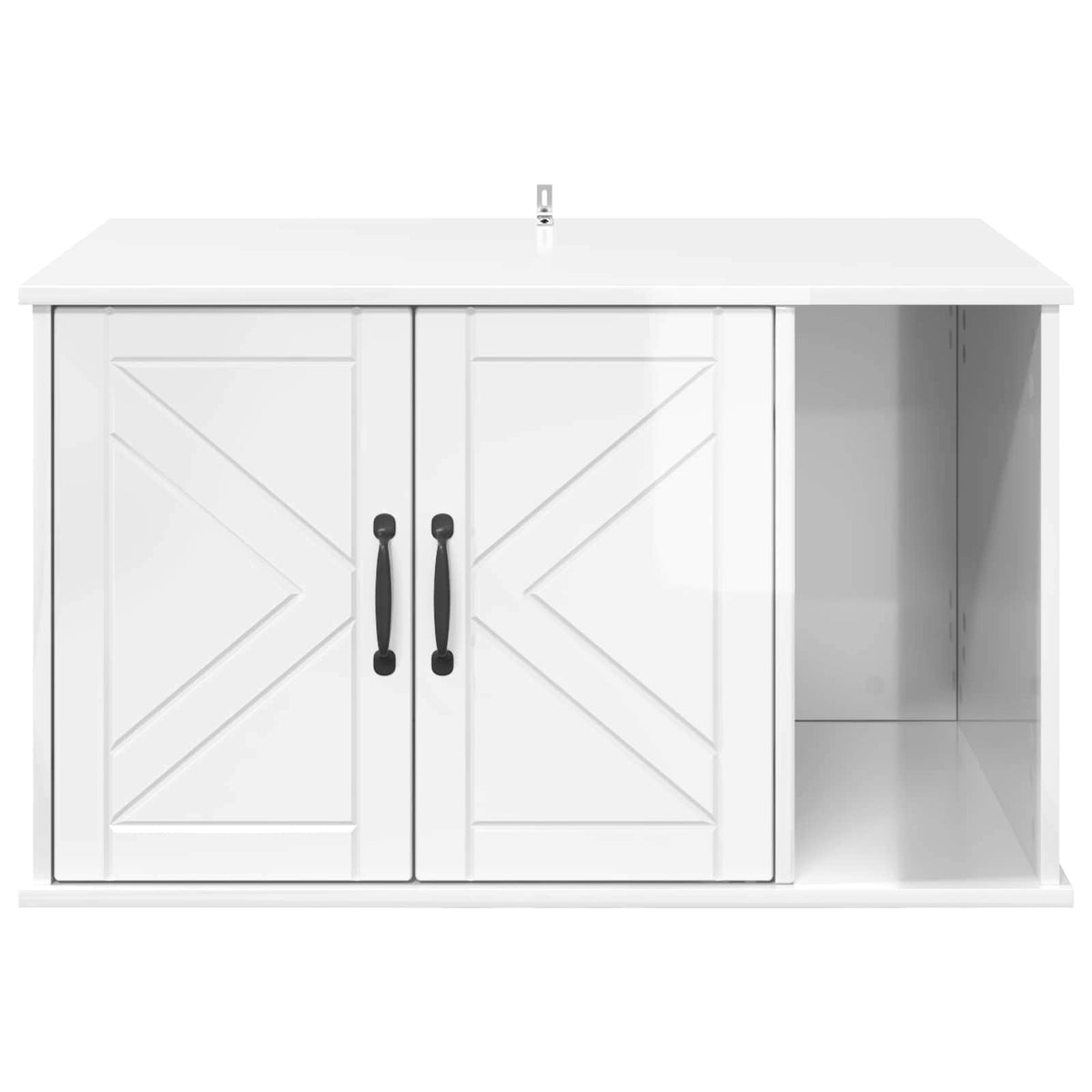 Kat Hus Gloss Hvid 85 x 55 x 50,5 cm Konstrueret træ