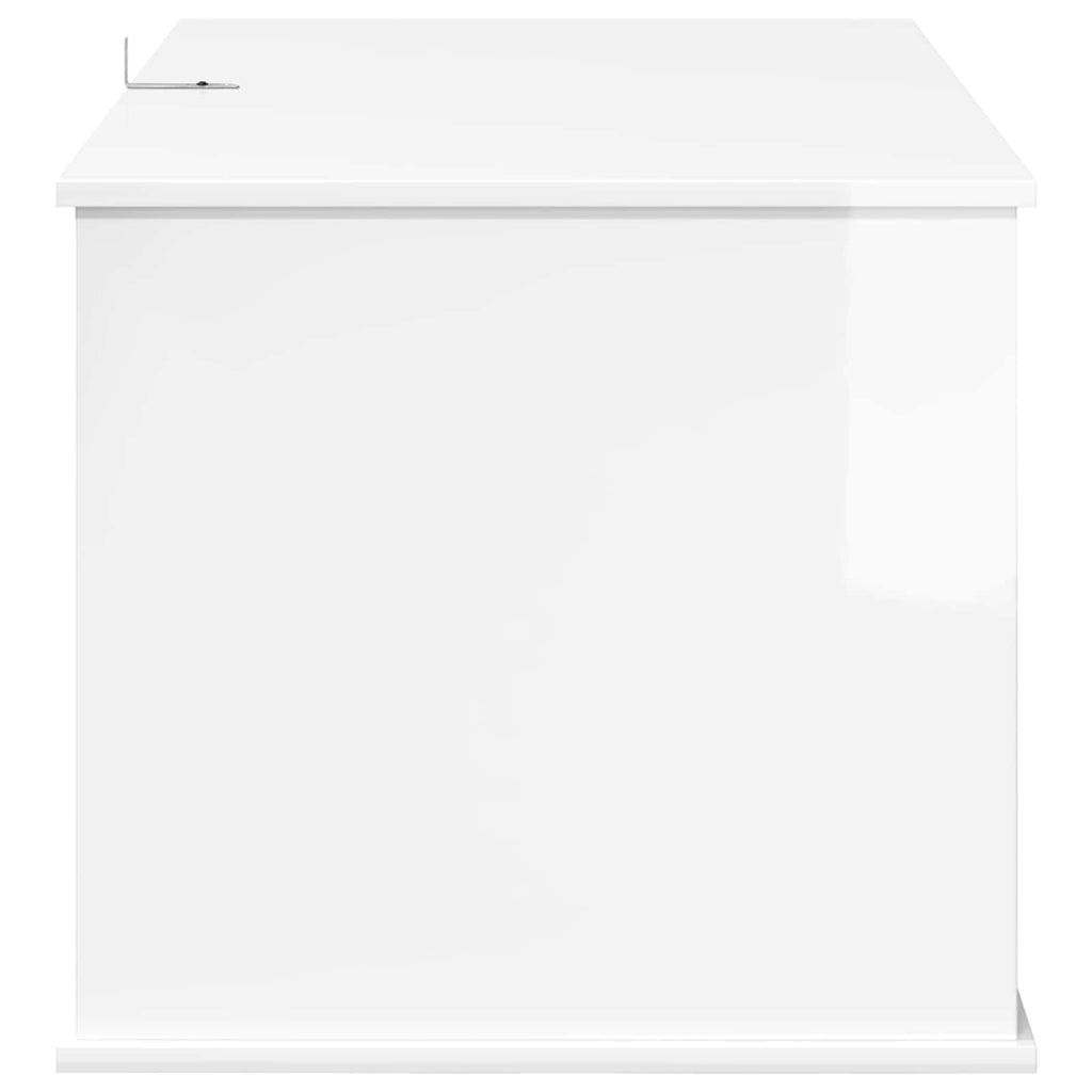 Kat Hus Gloss Hvid 85 x 55 x 50,5 cm Konstrueret træ