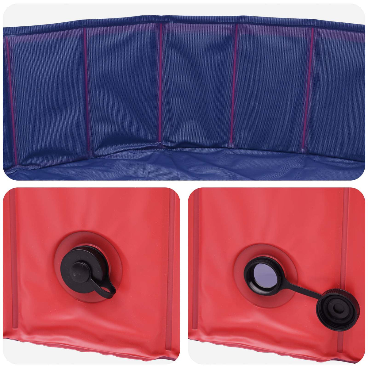 Hund Pool Ø200 x 30 cm Tykt PVC Rød