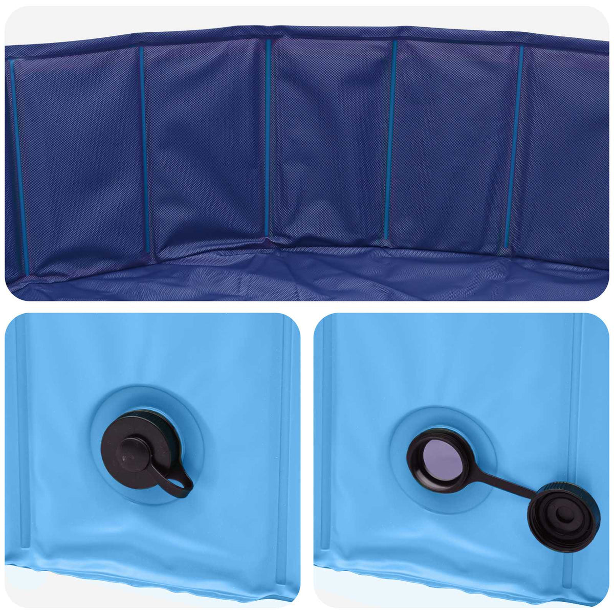 Hund Pool Ø300 x 38 cm Tykt PVC Blå