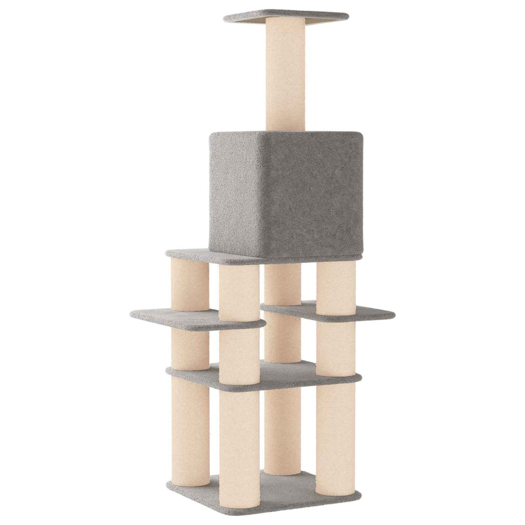 Kattetræ med sisal klatreposter Lysegrå 180 cm