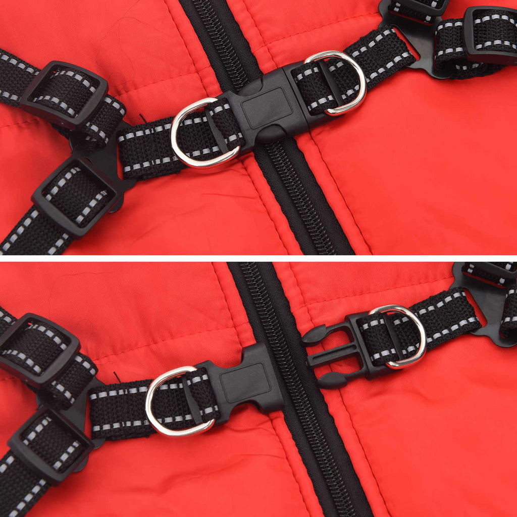 Hundejakke Rød L48 Fleece og polyester
