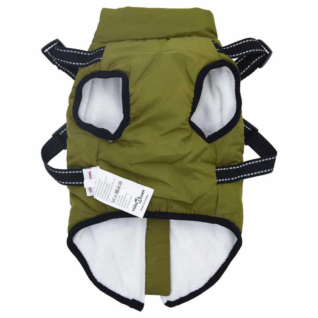 Hundejakke Army Grøn L28 Fleece og polyester