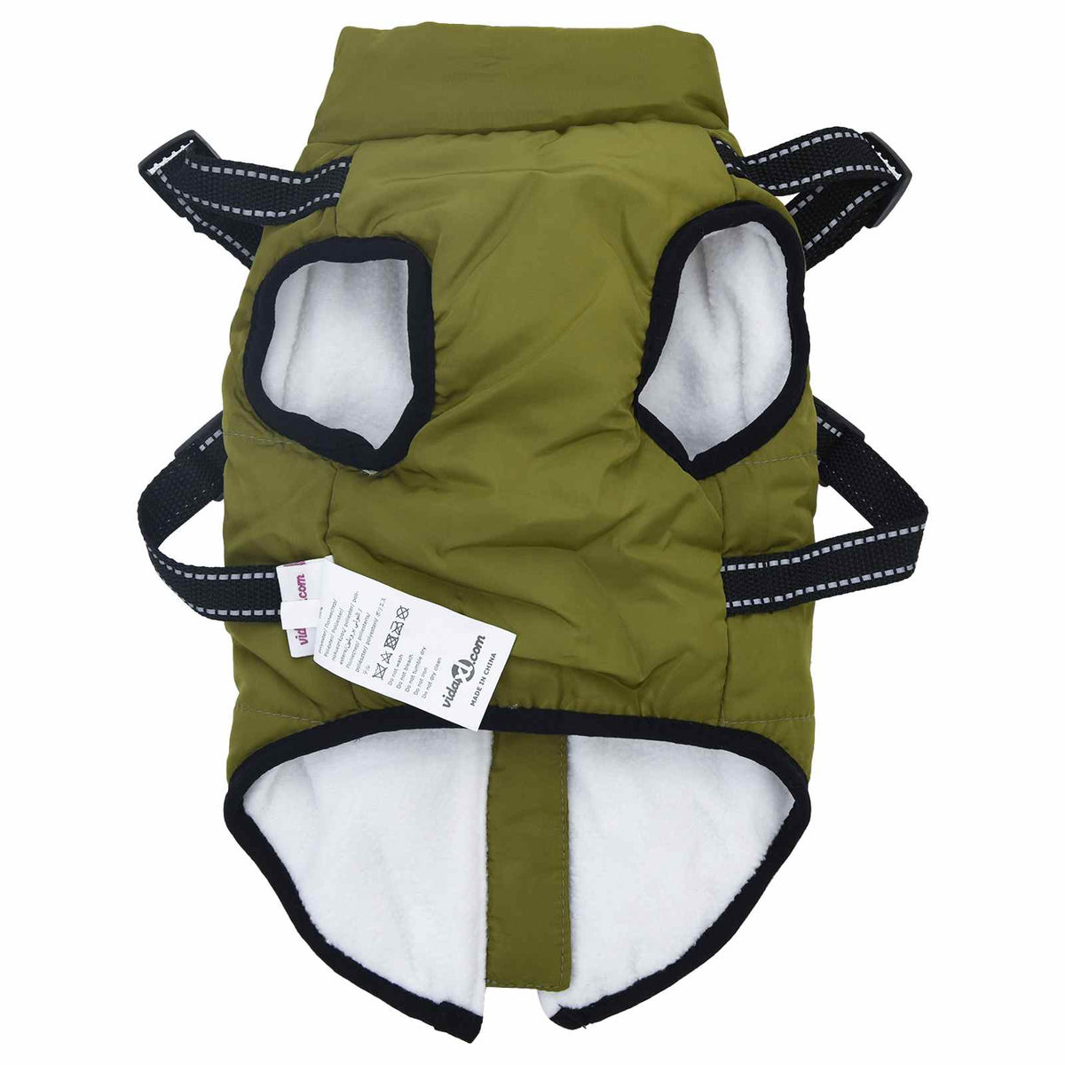Hundejakke Army Grøn L28 Fleece og polyester