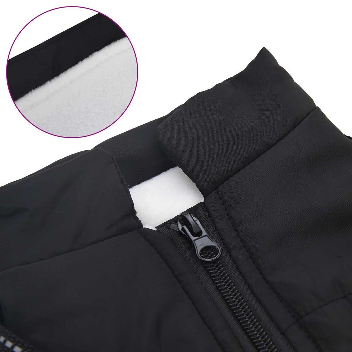 Hundejakke Sort L24 Fleece og polyester
