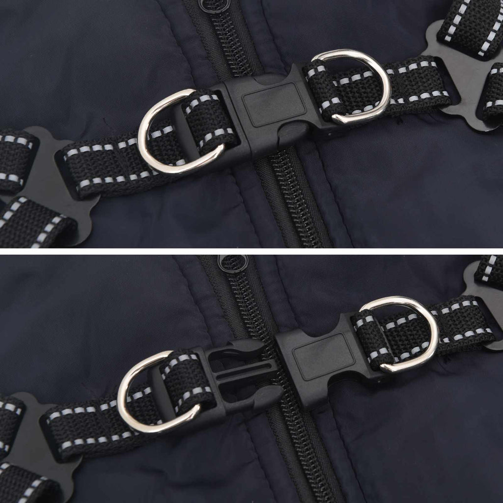 Hundejakke Mørkeblå L36 Fleece og polyester